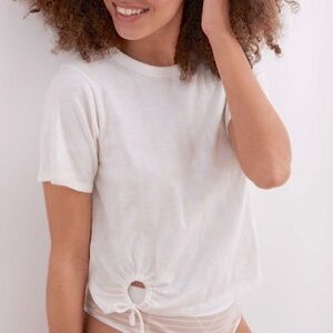 Aerie Vintage Tie T-Shirt (GRAY)